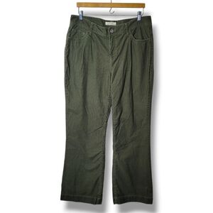 Natural Reflections Green Corduroy Bootcut Pants Size 14
